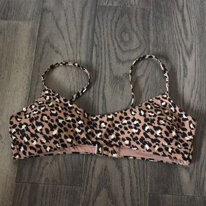 aerie Cheetah Print Bikini Top
